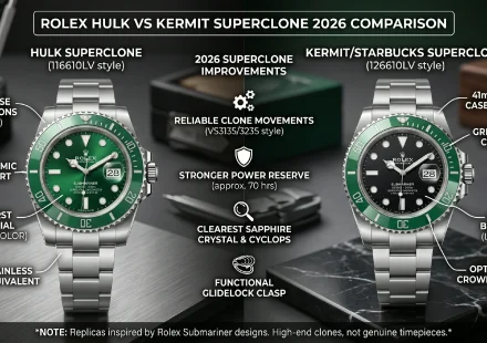 Rolex Hulk vs Kermit Superclone 2026