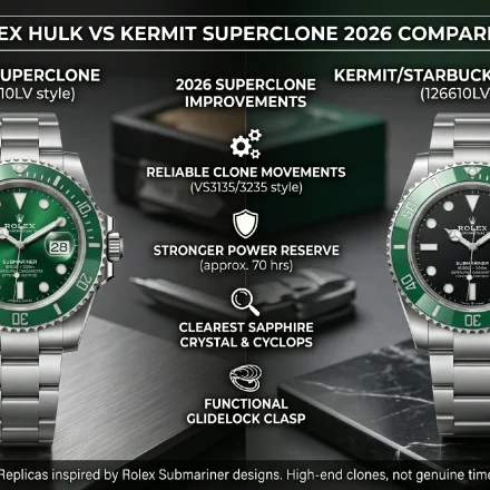 Rolex Hulk vs Kermit Superclone 2026